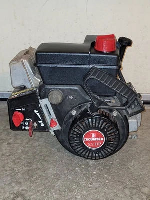 Двигатель снегоочистителя 5,5 л.с. Tecumseh OHSK55 с электрическим запуском работает, но нуждается в работе - Изображение 1 из 4