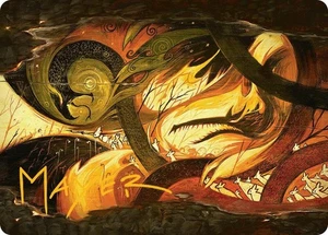 MTG Season of Loss Art Card 17 Gold Stamped Signature Art Series Bloomburrow - Picture 1 of 1