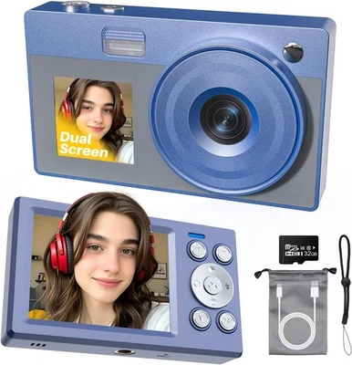 TofpeyVibe Kids Digital Camera, 50MP Photos, 1080P HD Video, Dual Screen Selfie - Image 1 of 4