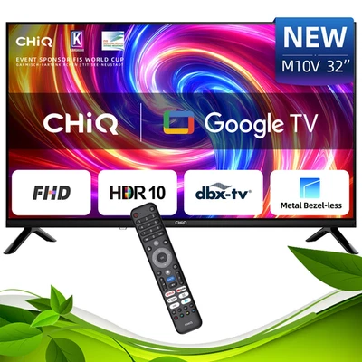 CHiQ 32 Zoll Fernseher LED Smart TV Full HD HDR Google Dolby WLAN Bluetooth NEU