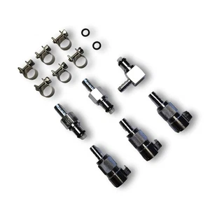 BMW R1150GS Adventure Messing / Chrom Schnellverschluss Kraftstoffanschluss Kit - Picture 1 of 2