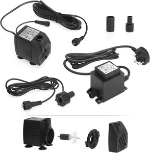 Submersible Water Feature Pump,12V AC 450L/H Fountain Pump with 10m Power Cord - Picture 1 of 7