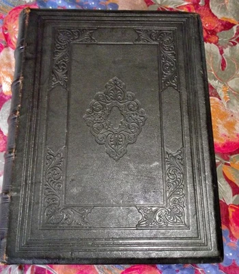 Family Bible, Henry & Scott Commentary, 1864, Collins Glasgow, Illustrated - Image 1 of 4