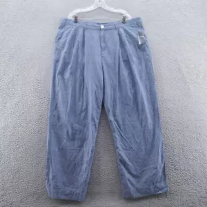Lauren Ralph Lauren Womens Pleated Full Leg Pants 18W Chambray Blue Summer NEW - Picture 1 of 15