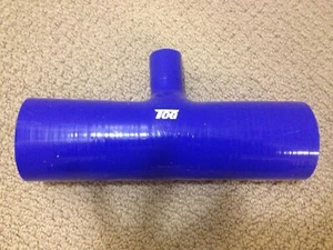 TOG 2.5 INCH 63mm SILICONE HOSE STRAIGHT JOINT 204MM BLUE T-HOSE BOV 34MM END - Picture 1 of 2