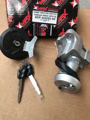 Juego de cerraduras con llave de encendido Yamaha NMAX GPD125 GPD 125 2014-2020 CON TAPA GASOLINA Foto 1 de 4