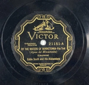 78 rpm Victor 21151 Eddie South & His Alabamians By The Waters Of Minnetonka - Picture 1 of 8