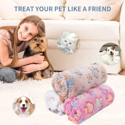 Manta para mascotas Coral Terciopelo Suave Todas las estaciones Doble Cara Terciopelo Alfombra para mascotas Foto 1 de 4