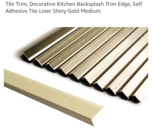 Tile Trim Gold - 8 In Pack - Picture 1 of 3