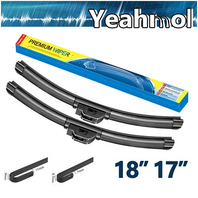 Yeahmol 18" 17" Fit For Suzuki X-90 1998-1996 Bracketless Wiper Blades set of 2 - Изображение 1 из 4