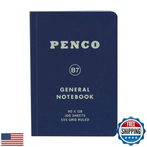 HIGHTIDE Hi-Tide CN158 Penco Notebook, B7, Squared, Navy, - Picture 1 of 3