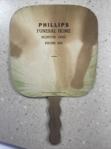 Vintage Mid-Century Ironton, Ohio Phillips Funeral Home Advertising Fan 9994 - Picture 1 of 4