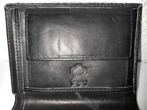 Neu: Herren Geldbörse echt Leder Schwarz Portemonnaie - Bild 1 von 7