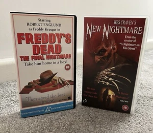 Freddy's Dead The Final Nightmare / Wes Craven’s New Nightmare VHS Video Bundle - Picture 1 of 4