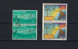 TELEGRAPH AND SATELLITES OVER SOUTH AMERICA - COLOMBIA 1965 INDIA 1951 {4} - Picture 1 of 1