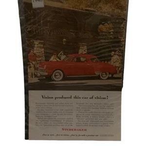 Vintage 1948 Studebaker Vision produzierte dieses Auto der Vision Anzeige Werbung - Bild 1 von 4