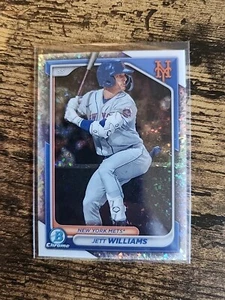 2024 Bowman Chrome Jett Williams Speckle Refractor #BCP-54 New York Mets - Picture 1 of 2