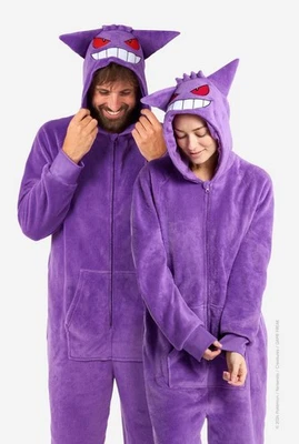 Adulto Gengar Mono con Capucha Cómodo Poliéster Disfraz Pokemon Unisex GRANDE NUEVO CON ETIQUETAS Foto 1 de 4