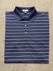 Peter Millar Poloshirt Herren Large dunkelblau gestreift Sommer Komfort Golf Stretch - Bild 1 von 7