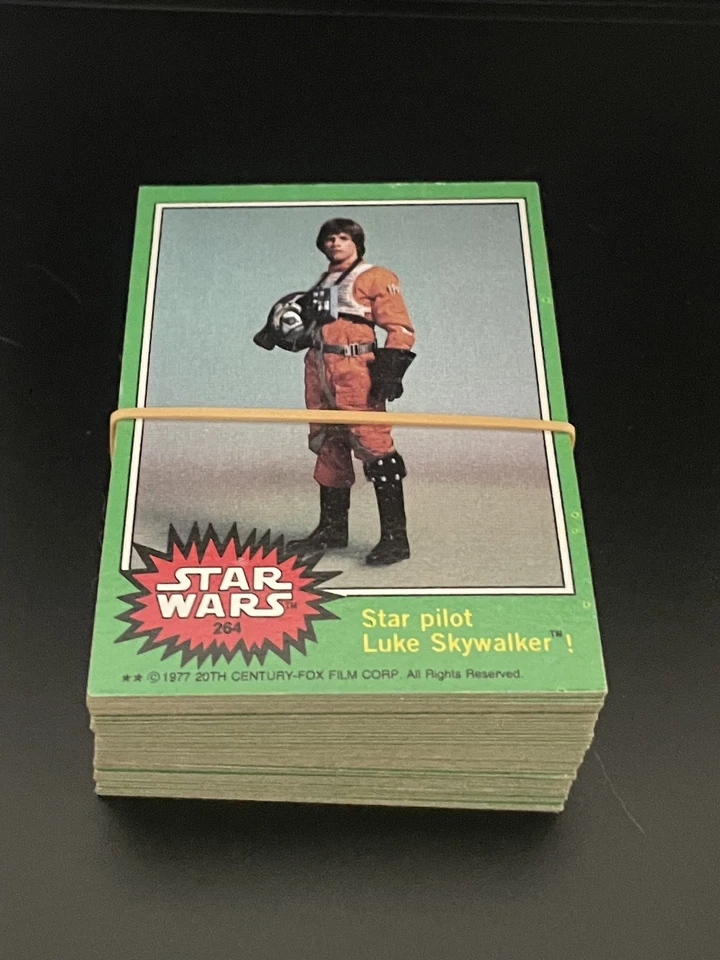 Juego completo de tarjetas coleccionables Star Wars serie 4 verde 1977 Topps vintage Foto 1 de 1