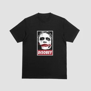 Joker Disobey Poster Tshirt Gotham City Batman DC Universe Tee 069 - Picture 1 of 5