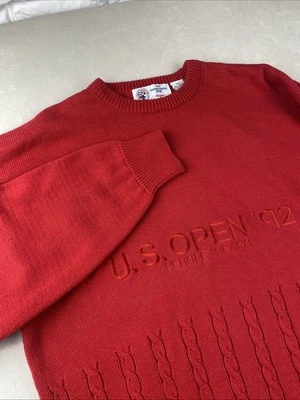 VTG 1992 US Open Pebble Beach Golf Crew Neck Sweater Mens 2XL Red PGA Preppy - Image 1 of 4