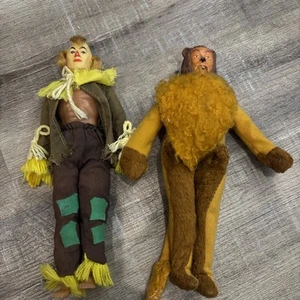 1974 Mego Wizard Of Oz Cowardly Lion & Scarecrow 8” Action Figure. READ - Picture 1 of 15