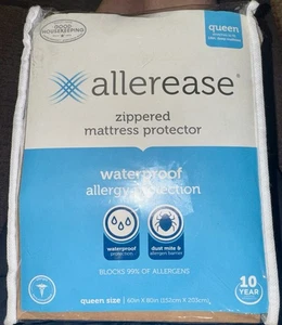 Protector de colchón con cremallera AllerEase impermeable protección contra alergias, ácaros Queen - Imagen 1 de 4