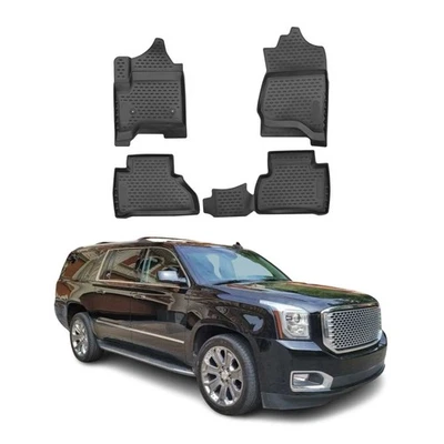 OMAC Floor Mats Liner for GMC Yukon XL 2015-2020 Black TPE All-Weather 4Pcs - Image 1 of 4
