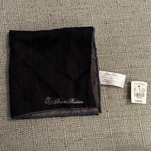 NUOVO fazzoletto quadrato tascabile Brooks Brothers blu prezzo al pubblico consigliato $55 - Foto 1 di 11