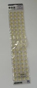 Tag Types Tile Stickers Epoxy Circles 72 PC Photo Safe Clear w/ Yellow Tint NEW - Picture 1 of 6