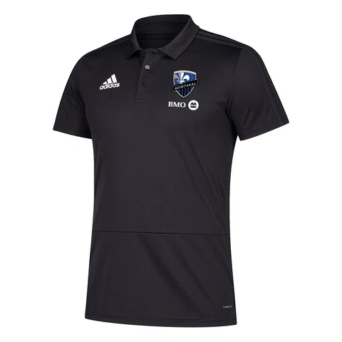 Montreal Impact MLS Adidas Men's 2018 Sideline Black Coaches Polo Shirt Cover