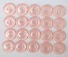HolmeCraft pakiet 20 różowych guzików dla niemowląt 14mm (rozmiar 22) koło, frezowana krawędź