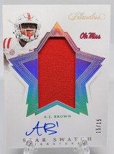 2020 Flawless A.J. Brown Star Swatch Auto 15/15 Player Worn/Game Used Titans #1