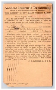 AK: 1935 Unfallversicherungsabteilung, Eisenbahnführer - verschickt - Bild 1 von 2