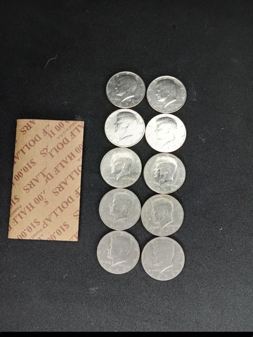 1973 Kennedy Half Dollar D-no Mint- Possible Errors Half Roll 10 Coins Cover