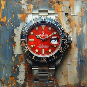 ⌚ Rolex Watch Art 🖼️ | 24x24"| Museum Giclée Print 🎨 | ✍️ 1/25 | COA 🧾 | V91 - Picture 1 of 7