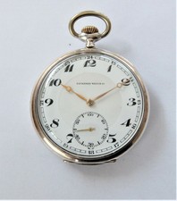 1930 SILVER & GOLD CASED 16 JEWELLED TAVANNES SWISS LEVER POCKET WATCH WORKING
