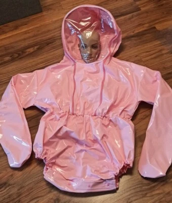 CHUPSAWELT Adult Baby Body Spreizbody Windelbody FENSTER SPREIZHOSE PVC LACK STRAMPLER XL