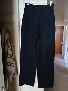 St John Black Pull On Wide Leg Pants - Picture 1 of 3