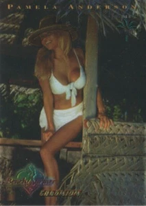 1997 Bench Warmer '97  Pamela Anderson Chromium Chrom Insert Chase Card #3 of 4 - Picture 1 of 2
