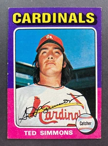 1975 Topps Mini #75 Ted Simmons (Cardenales de San Luis) ¡Salón de la fama! - Imagen 1 de 2