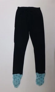 Girls Legging Pants Girls Size 6 Black Blue Polka Dot Bottom Great Condition - Picture 1 of 3
