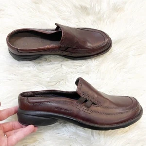 Merrell J40072 Brown Leather Slip On Tetra Wave Slide Saddle Women’s Size 9 - Picture 1 of 9