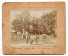 Antique photo ED CROWTHER PLACE, STUMP RIDGE, WISCONSIN, 1900 horses cart house
