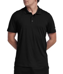 Reebok Men Short Sleeve Performance Training Polo Shirt Black Size L - Picture 1 of 4