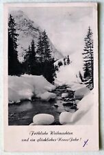 Alte AK Weihnachts und Neujahrsgrüße mit Winterlandschaft 1952