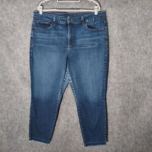 NYDJ Jeans 18W Alina Ankle Medium Wash Skinny Lift Tuck Tummy Control Cut Off
