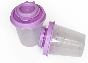 Juego Tupperware S&P Sellos Apretados Líquidos Enanos Saleros y Pimenteros Lila Nuevo - Imagen 1 de 4
