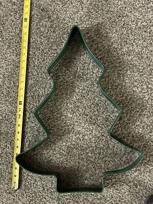 Large 22” Green Metal Holiday Cookie Cutter Christmas Tree Christmas Decoration - Image 1 of 2